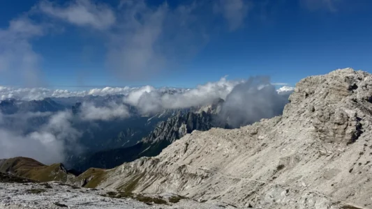 The Cita di Zud pass between Pamperet and Pian de Fontana