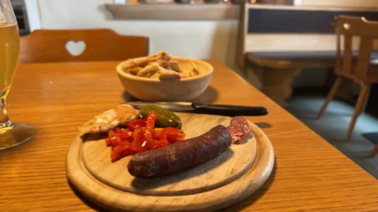 Local produce with Schüttelbrot